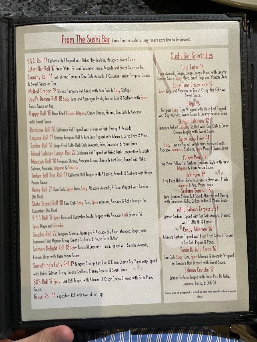 Hibachi Steak House And Sushi Bar By Something's Fishy Menu-2