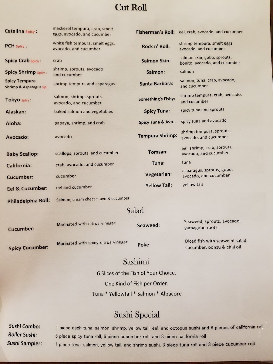Hibachi Steak House And Sushi Bar By Something's Fishy Menu-8